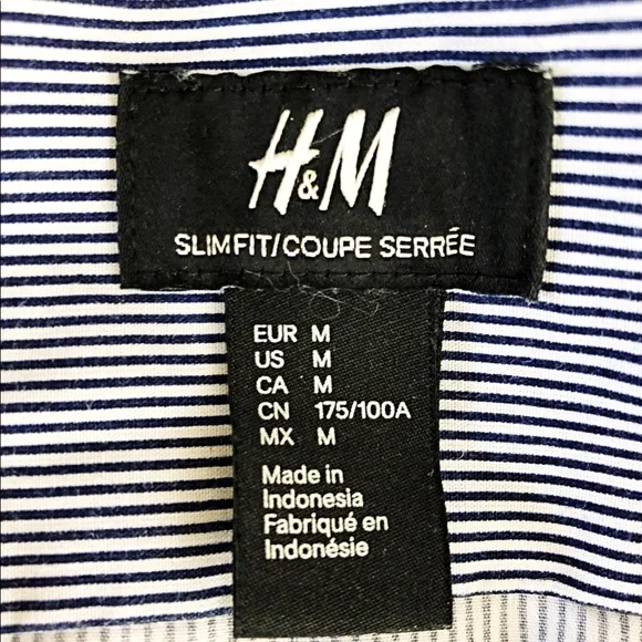 H&M - Slim Fit Stripes Shirt - Picture 5 of 6